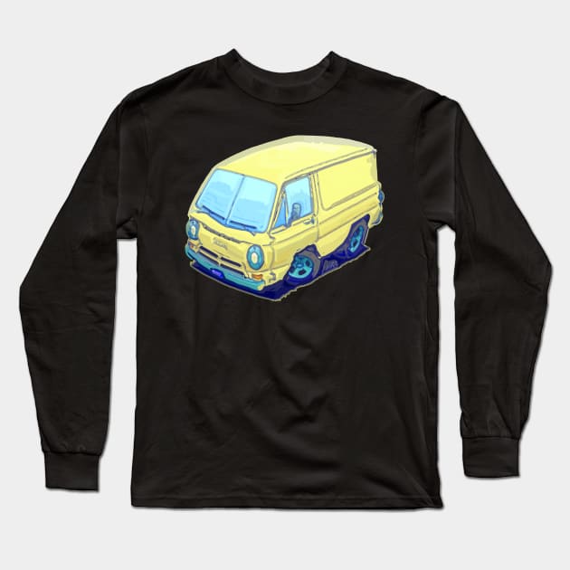 Vintage American van in vector style Long Sleeve T-Shirt by Andres7B9